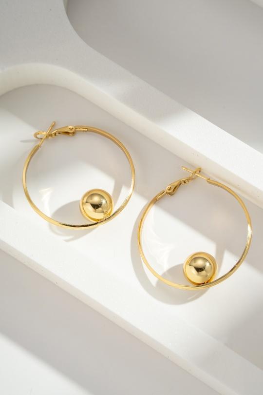 Earings Accessories Gold COSMOS AJ32004-300 Efashion Paris