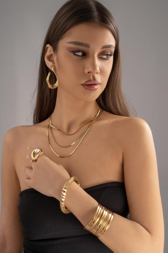 Colliers Accessoires Doré COSMOS AH22001-500 Efashion Paris