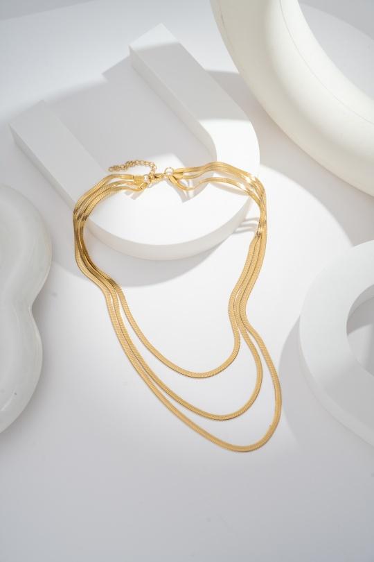 Colliers Accessoires Doré COSMOS AH22001-500 Efashion Paris