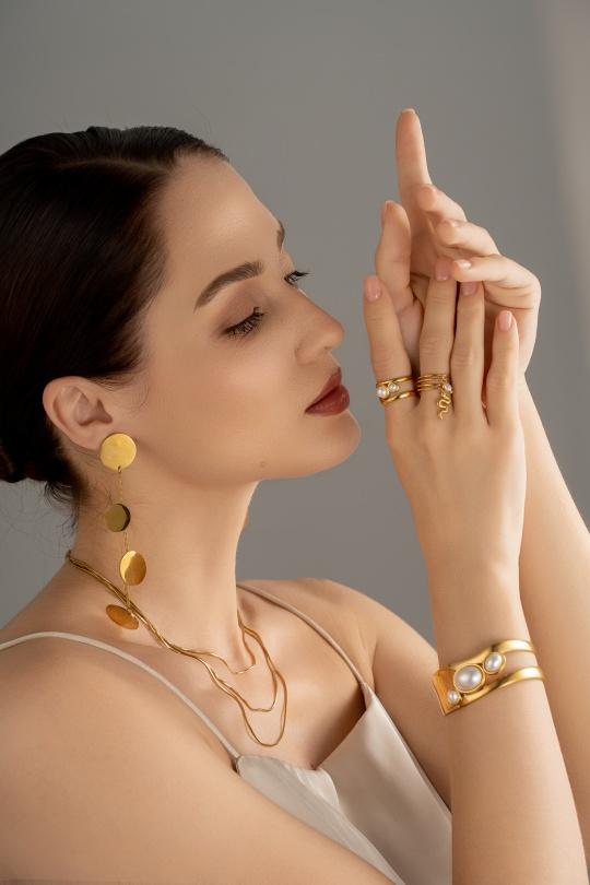 Boucles d'oreilles Accessoires Doré COSMOS BF32001-450 Efashion Paris