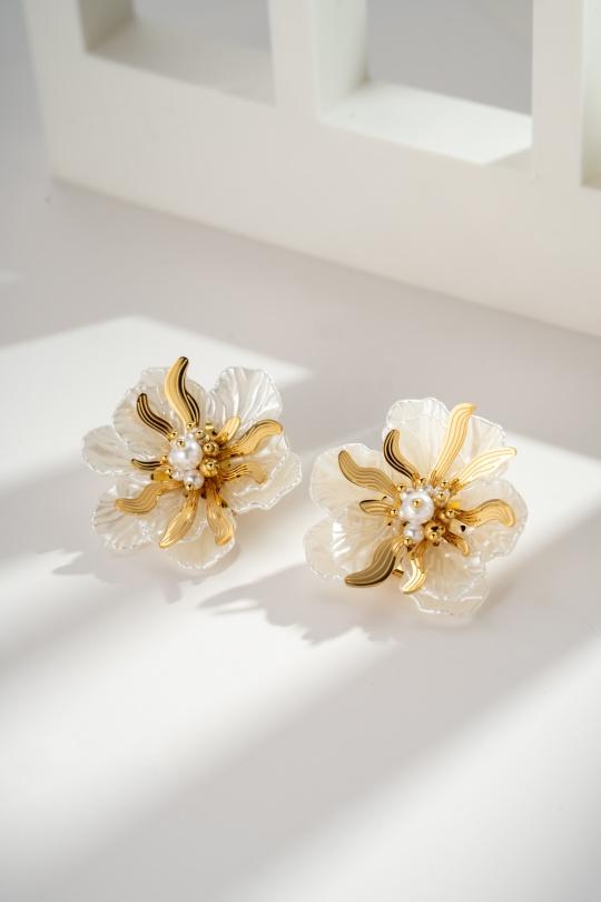 Boucles d'oreilles Accessoires Doré COSMOS BF32012-580 Efashion Paris