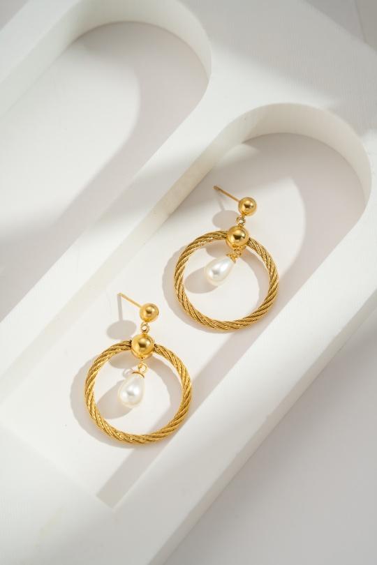 Boucles d'oreilles Accessoires Doré COSMOS BF32016-400 Efashion Paris