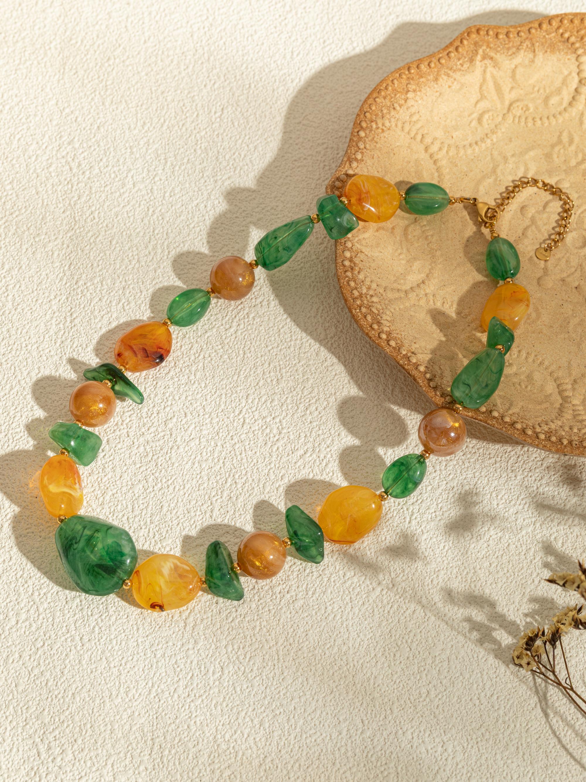 Colliers Accessoires Turquoise COSMOS AD22006-650 #c Efashion Paris