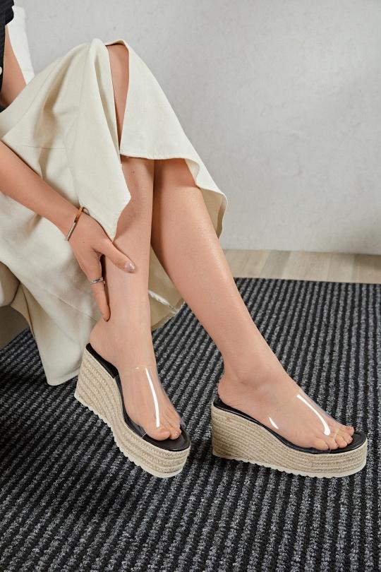 Compensées Chaussures Noir Erynn 903-601 Efashion Paris