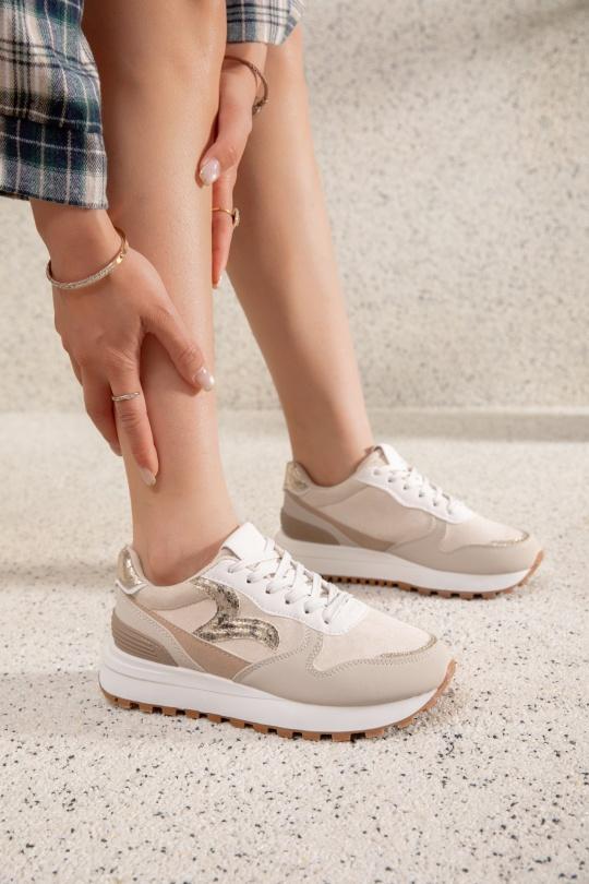 Zapatillas deportivas Zapatos Beige Erynn 9186 Efashion Paris