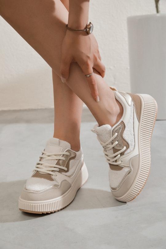 Baskets Chaussures Beige Erynn 9173 Efashion Paris