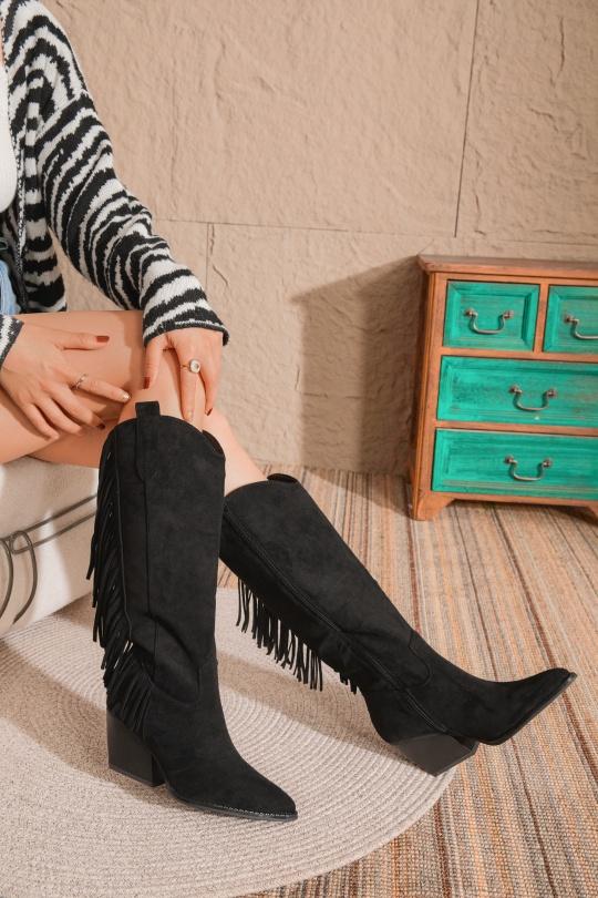 Bottes Chaussures Noir Erynn A-117 Efashion Paris