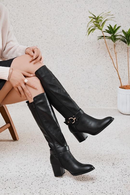 Bottes Chaussures Noir Erynn RXJ-307 Efashion Paris