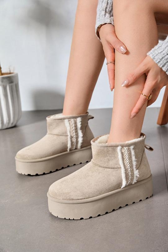 Ankle boots Shoes Beige Erynn 9136 Efashion Paris