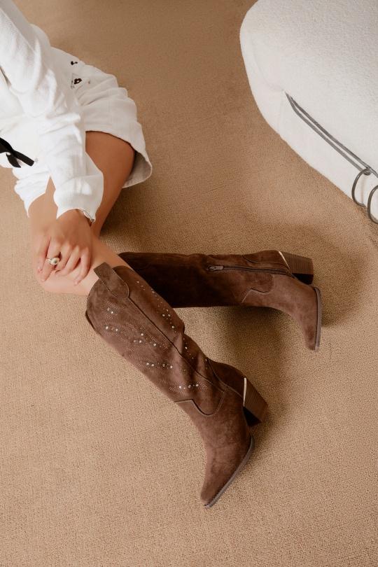 Bottes Chaussures Marron Erynn M-831 Efashion Paris
