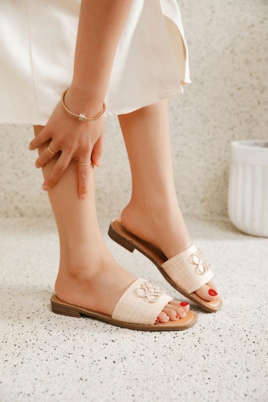 Sandales Chaussures Beige Erynn JN-138 Efashion Paris