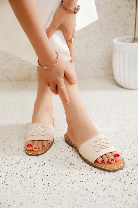 Sandales Chaussures Beige Erynn JN-138 Efashion Paris