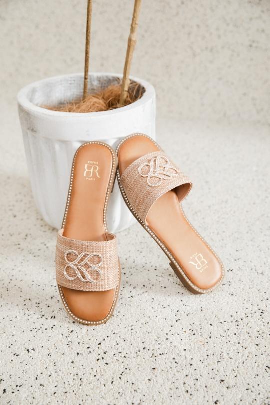 Sandales Chaussures Beige Erynn JN-138 Efashion Paris