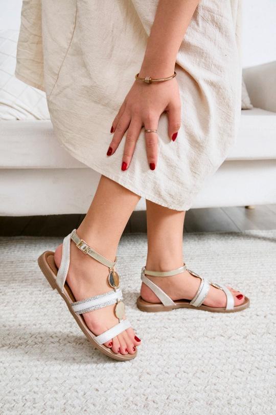 Sandales Chaussures Bleu Erynn LA-737 Efashion Paris