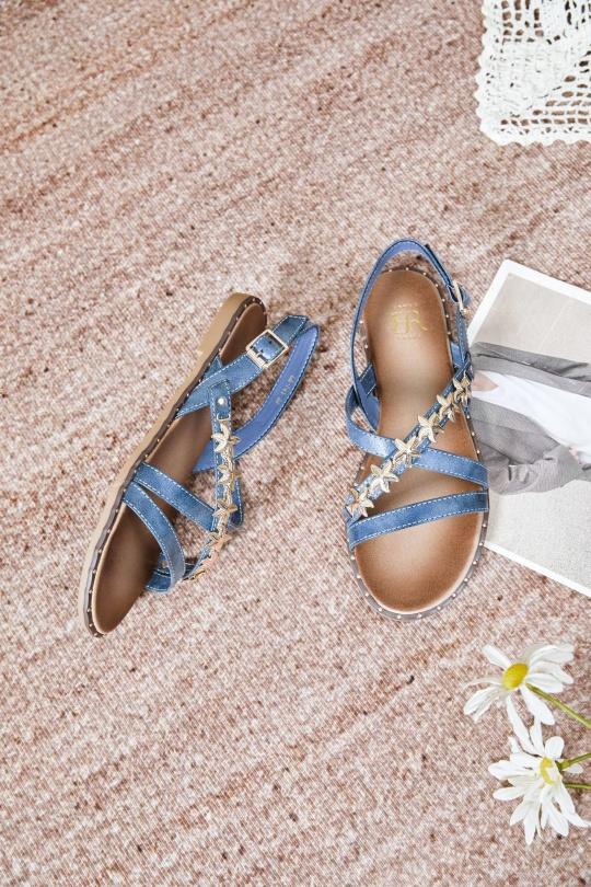 Sandales Chaussures Noir Erynn LA-741 Efashion Paris