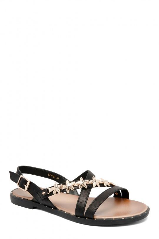 Sandales Chaussures Noir Erynn LA-741 Efashion Paris