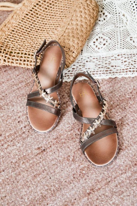 Sandales Chaussures Noir Erynn LA-741 Efashion Paris