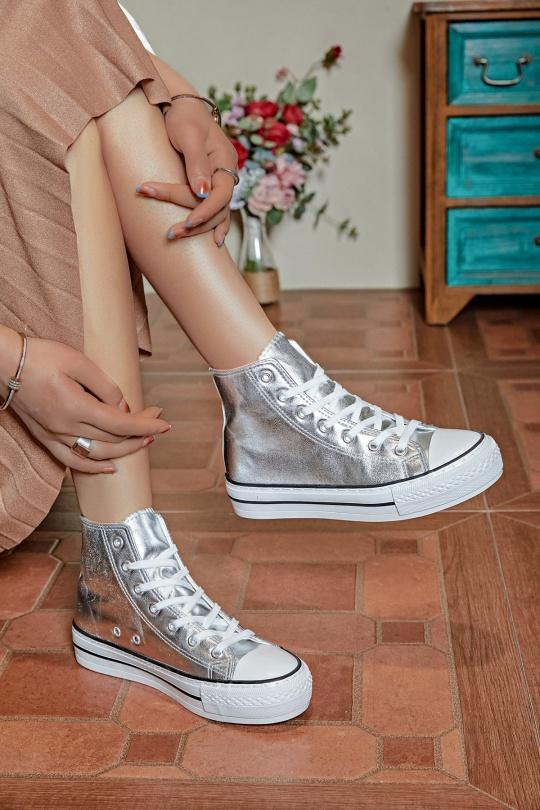 Baskets Chaussures Or Erynn 8899-1 Efashion Paris