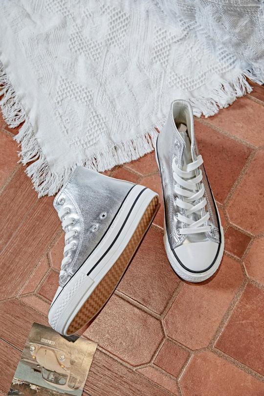 Baskets Chaussures Or Erynn 8899-1 Efashion Paris