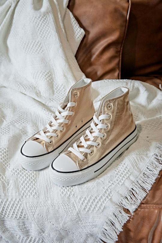 Baskets Chaussures Or Erynn 8899-1 Efashion Paris