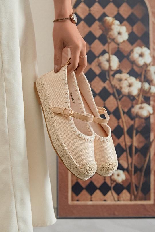 Espadrilles Chaussures Beige Erynn 903-588 Efashion Paris