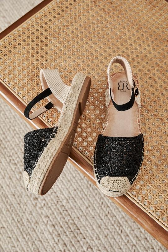 Espadrilles Chaussures Noir Erynn 903-583 Efashion Paris