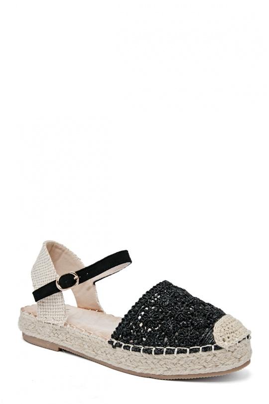 Espadrilles Chaussures Noir Erynn 903-583 Efashion Paris