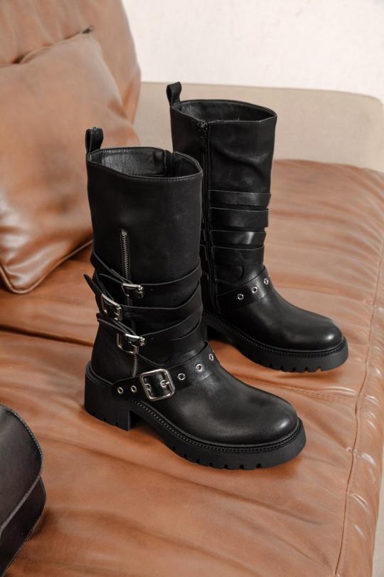 Bottines Chaussures Noir Erynn RXJ-297 Efashion Paris