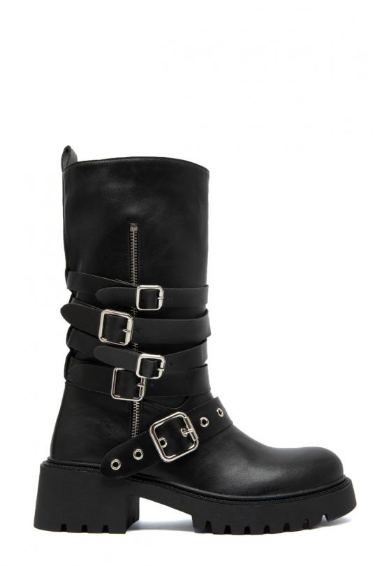 Bottines Chaussures Noir Erynn RXJ-297 Efashion Paris