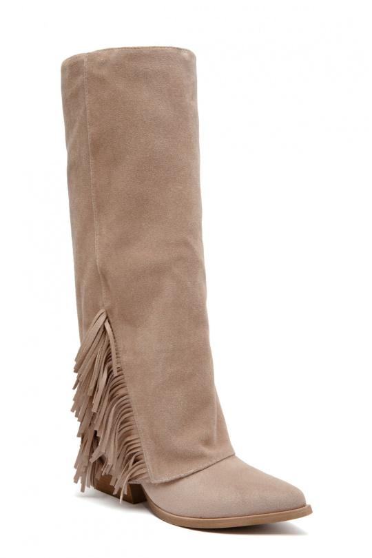 Bottes Chaussures Taupe Erynn RXJ-302 Efashion Paris