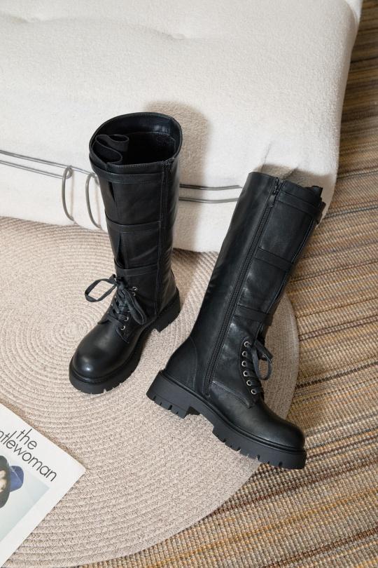 Bottes Chaussures Noir Erynn RXJ-292 Efashion Paris