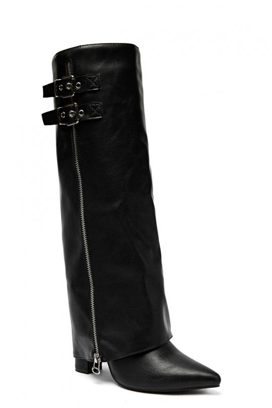 Bottes Chaussures Noir Erynn RXJ-306 Efashion Paris