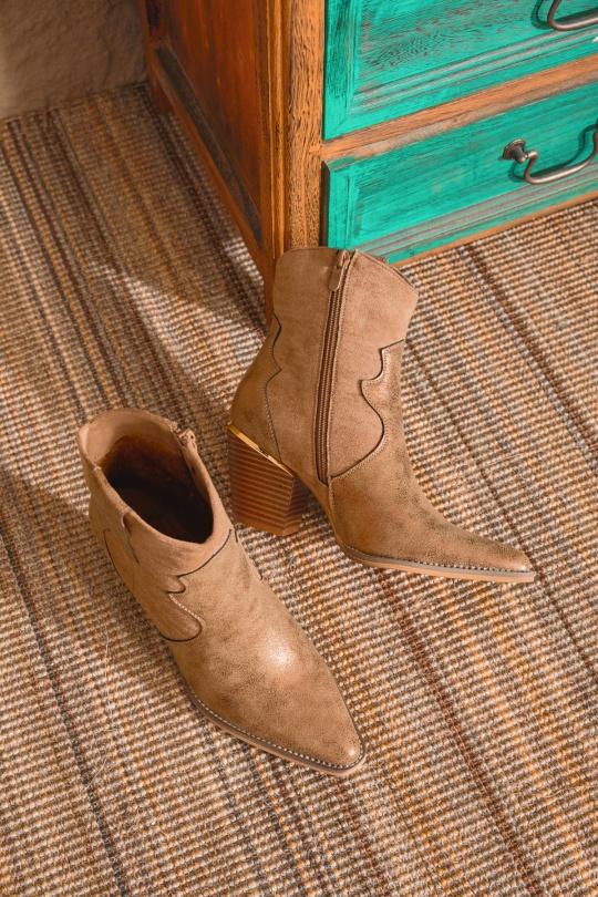 Bottines Chaussures Camel Erynn M-803 Efashion Paris
