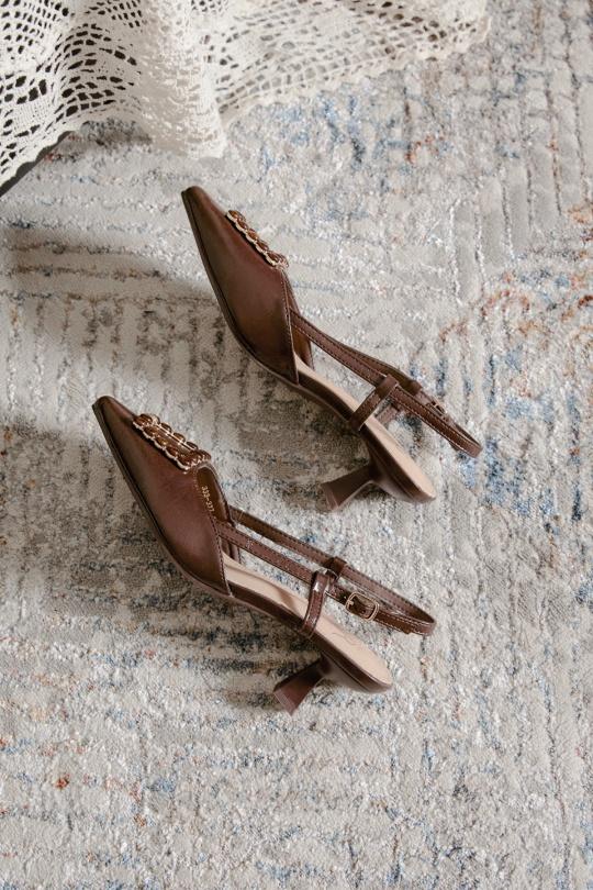 Escarpins Chaussures Marron Erynn 333-327 Efashion Paris