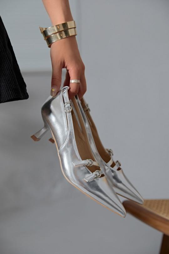 Escarpins Chaussures Argent Erynn EL-826 Efashion Paris