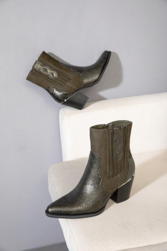 Bottines Chaussures Vert Erynn M-815 Efashion Paris