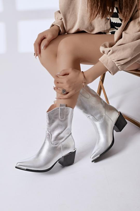 Bottines Chaussures Argent Erynn RXJ-232 Efashion Paris