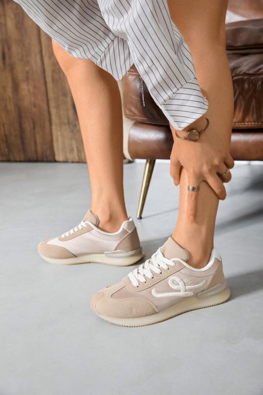 Baskets Chaussures Beige Erynn 98-75 Efashion Paris