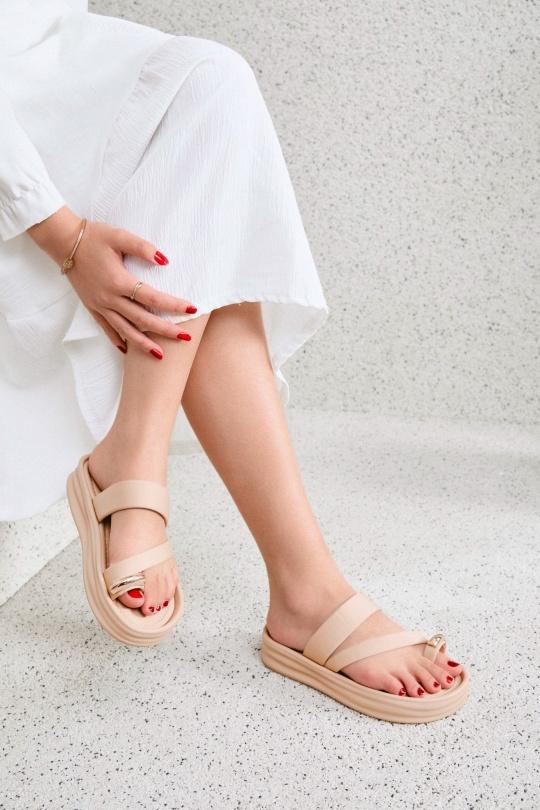 Sandales Chaussures Taupe Erynn LS-623 Efashion Paris