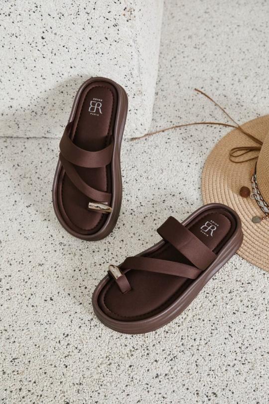 Sandales Chaussures Taupe Erynn LS-623 Efashion Paris