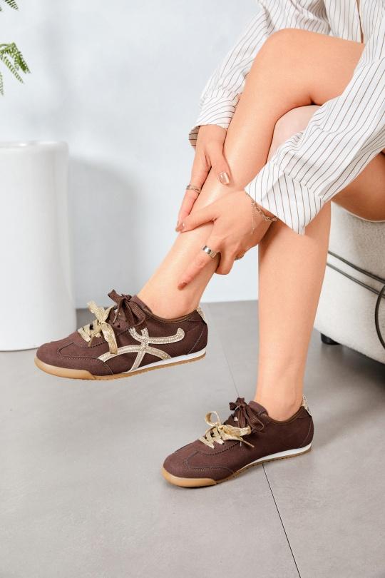 Baskets Chaussures Marron Erynn 9202 Efashion Paris