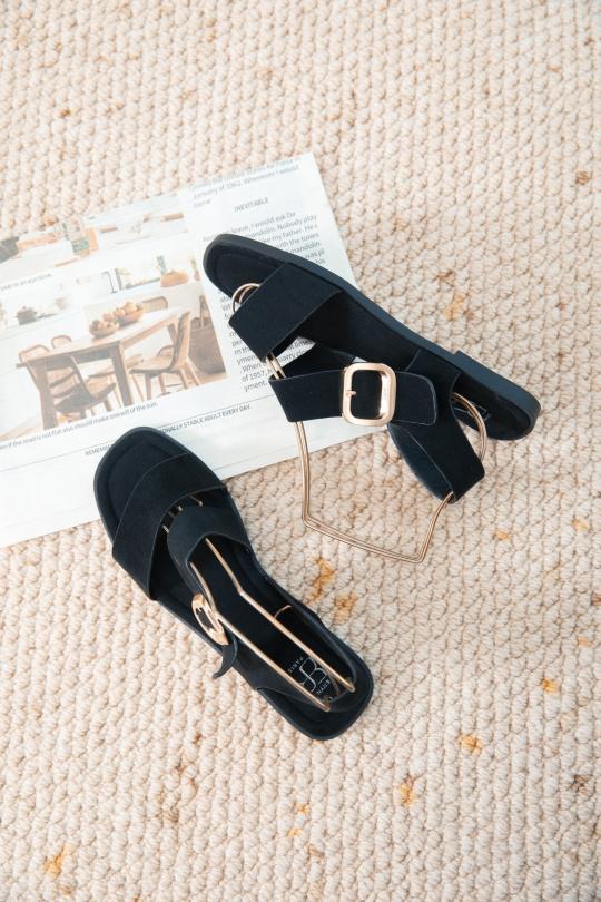 Sandals Shoes Black Erynn 333-351 Efashion Paris