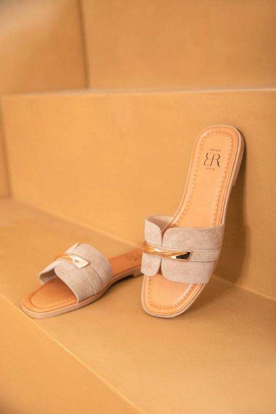 Sandals Shoes Taupe Erynn LS-640 Efashion Paris