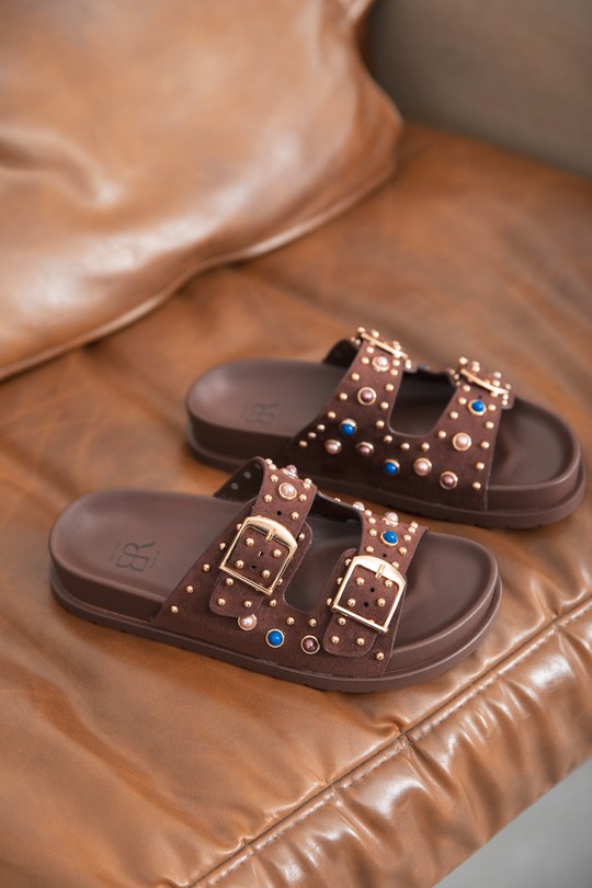 Sandales Chaussures Taupe Erynn LS-639 Efashion Paris