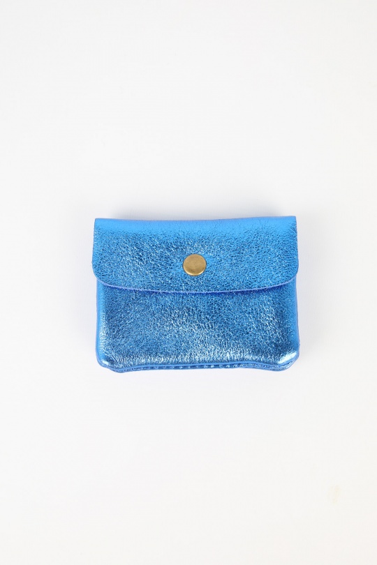 Kecil Leather Pouch in Electric Blue by STELAR