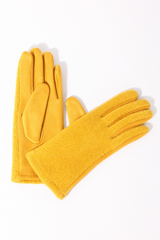 Gloves Accessories Mustard FANLI  GA28 Efashion Paris