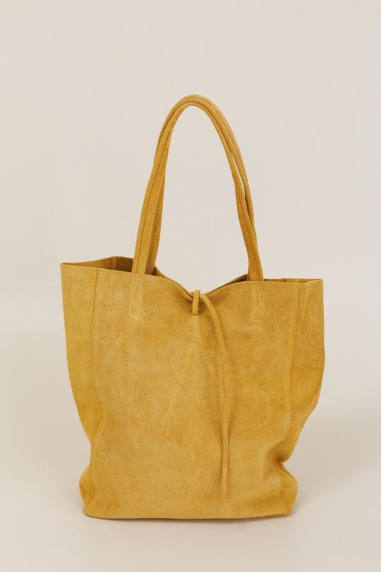 Shoppers Borse Yellow FANLI  1002 CUIR DAIM Efashion Paris