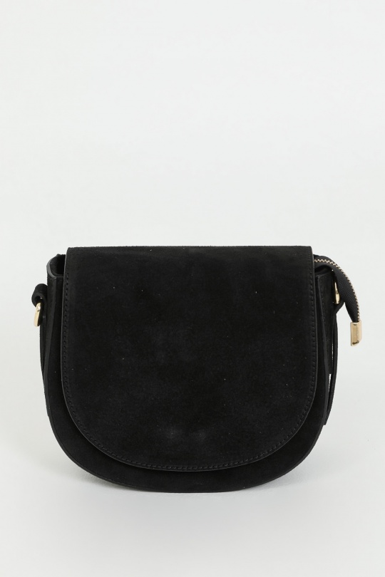 Sacs à bandoulière Maroquinerie Noir FANLI  1045-1 SAC GABRIELLE DAIM Efashion Paris