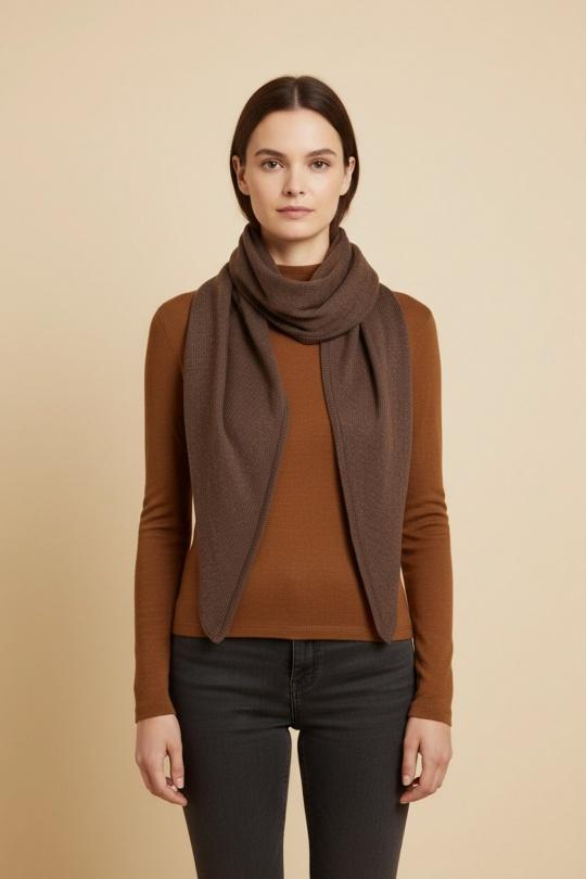 Écharpes Accessoires Marron FANLI  V57 Efashion Paris