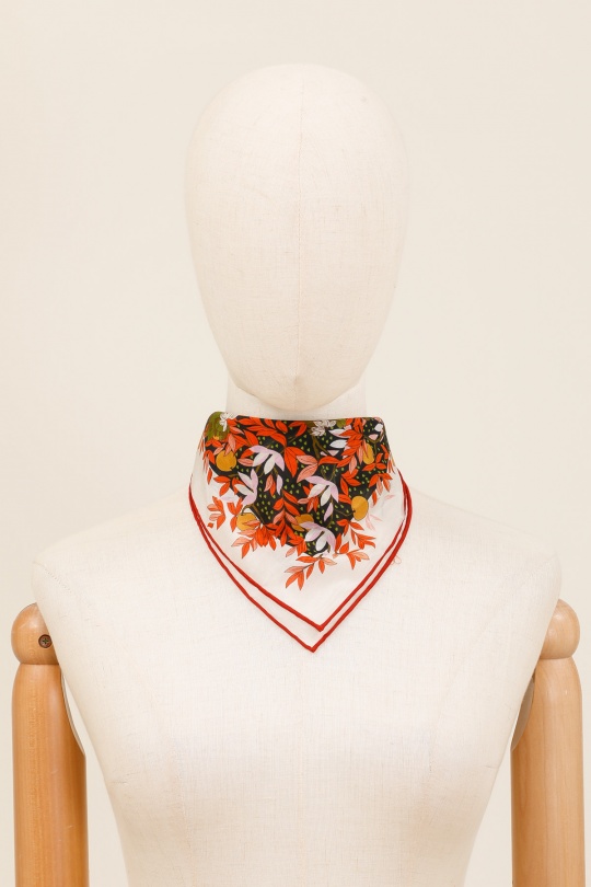 Foulards Accessoires Blanc/Bleu FANLI  CS02 Efashion Paris